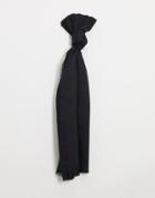 Asos Design Lightweight Scarf With Raw Edge In Black