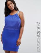 Junarose Plus Ruby Dress With Strap Detail - Blue