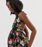 Asos Design Maternity Tankini Top In Neon Floral - Multi