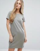 Vila Scoop Neck T-shirt Dress - Green