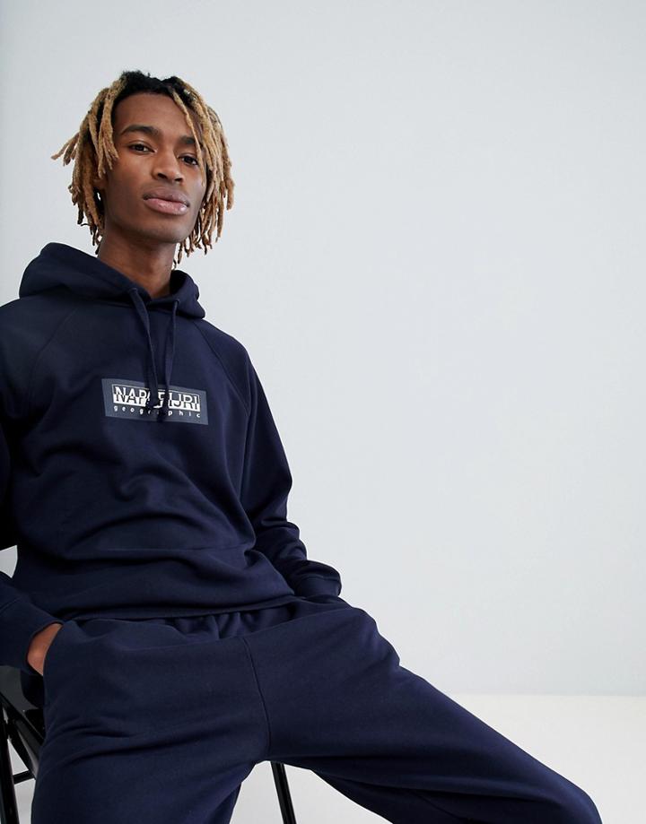 Napapijri Buka Hoodie In Navy - Navy