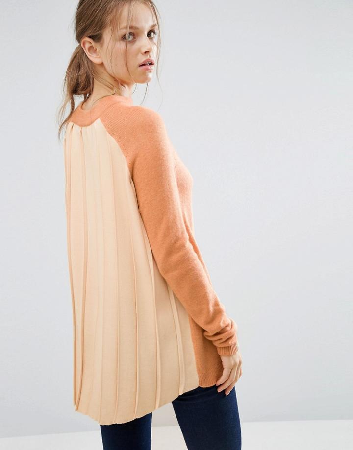 Asos Sweater With Pleated Back Detail - Multi