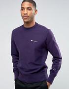 Champion Sweatshirt With Small Script Logo In Purple - Purple