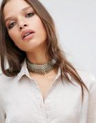 Missguided Chain Choker Necklace - Gold