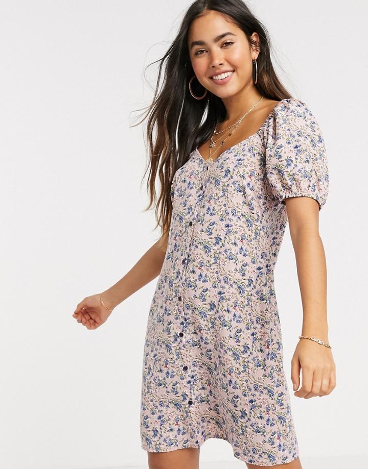 Vila Square Neck Mini Dress-multi