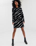 Weekday Knitted Sweater With Zebra Swirl Print - Multi