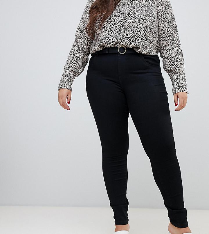 Vero Moda Curve Skinny Denim Jeans - Black