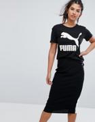 Puma Archive Logo Boyfriend Fit T-shirt In Black - Black