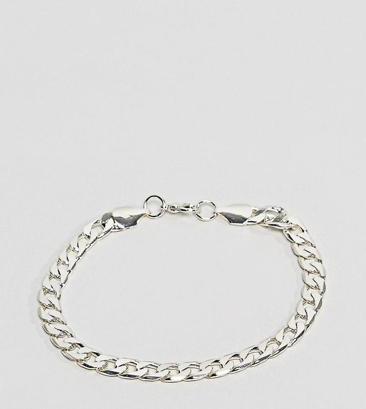 Reclaimed Vintage Inspired Curb Link Bracelet In Silver Exclusive To Asos - Silver