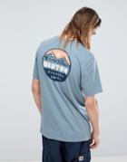 Burton Snowboards Hopewell T-shirt Back Logo Print In Blue - Blue