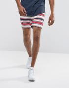 Asos Jersey Shorts With Stripes - Red