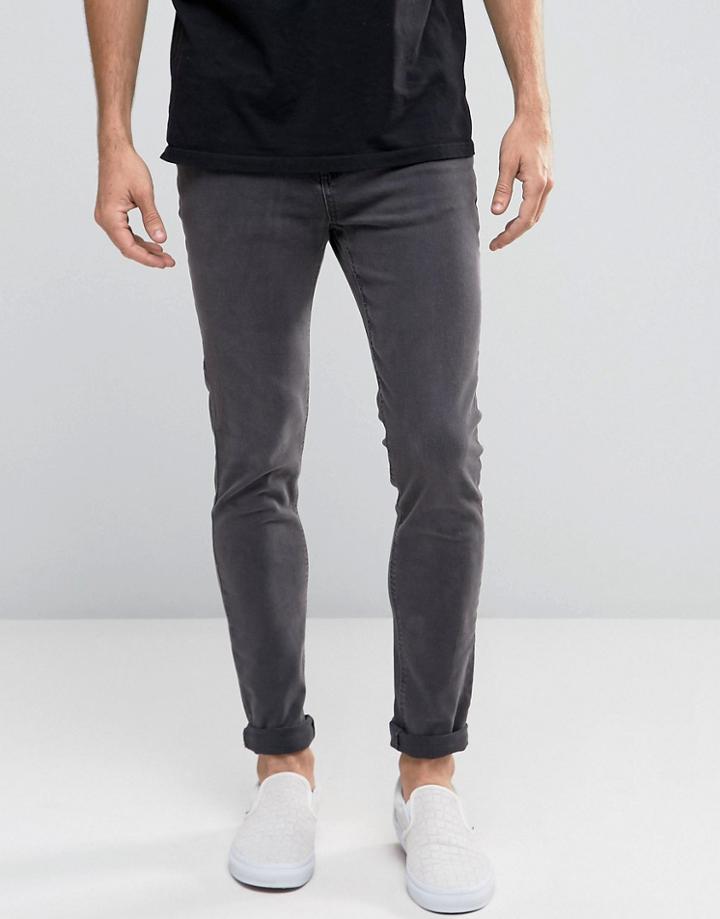 New Look Super Skinny Jeans In Gray - Gray