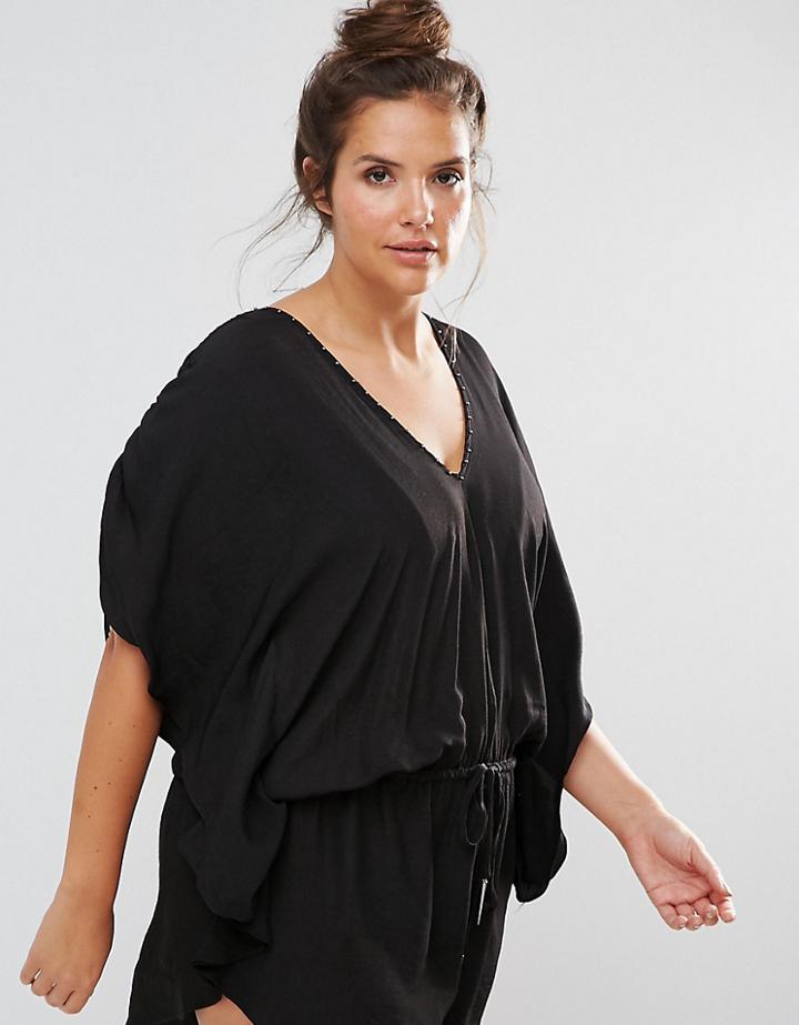 City Chic Beach Romper - Black