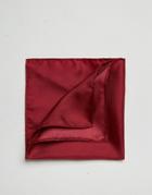 Asos Wedding Pocket Square In Silk Wine - Burgundy