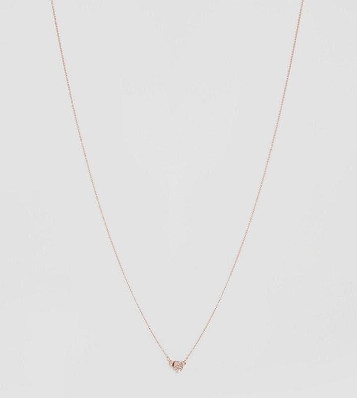 Cheap Monday Exclusive Rose Gold Mini Skull Necklace - Gold