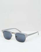 New Look Retro Sunglasses In Gray - Gray