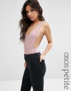 Asos Petite Tank Body With Scoop Back - Black