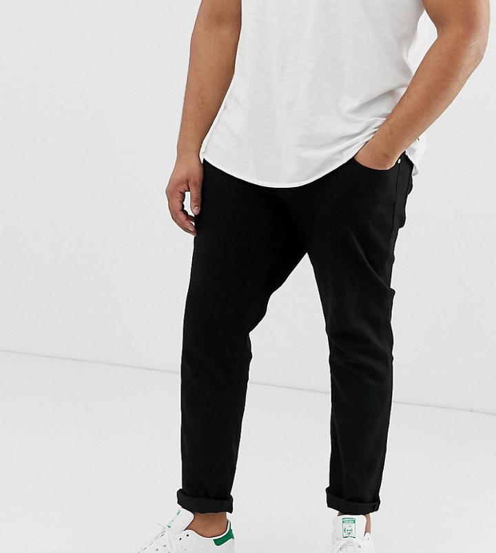 Jack & Jones Plus Size Skinny Fit Jean In Black - Black