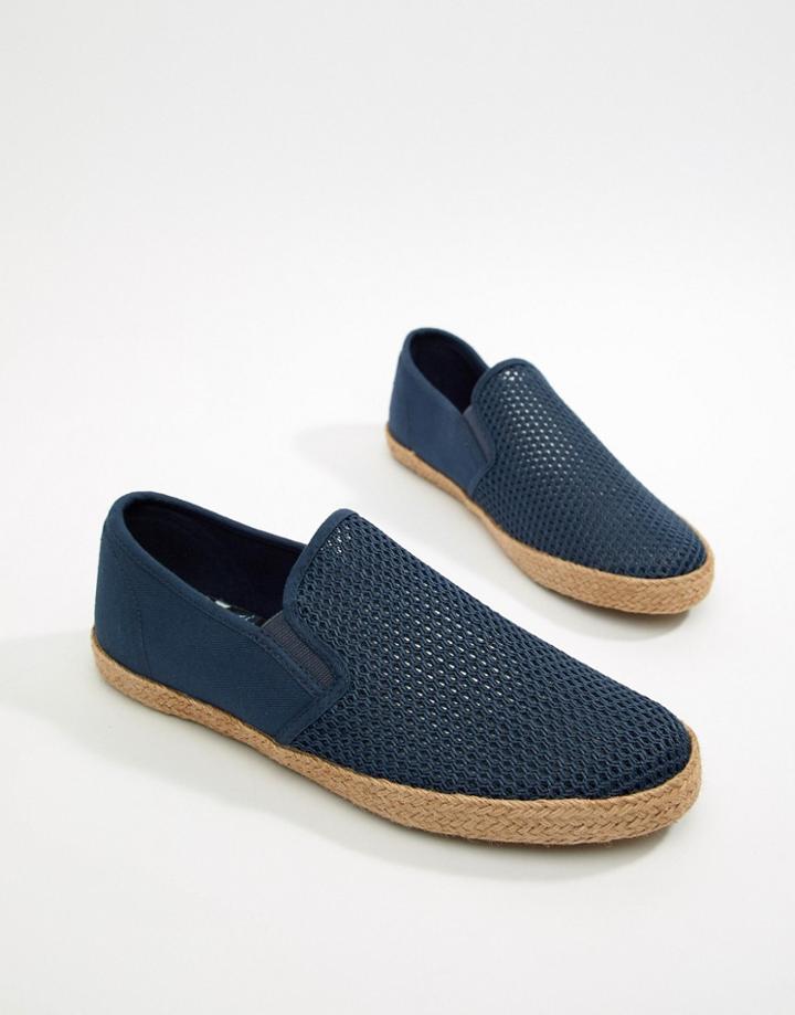 Next Espadrilles In Navy - Navy