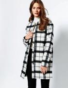 Ichi Grid Print Jacket - Black