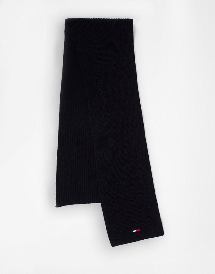 Tommy Jeans Basic Rib Scarf In Black