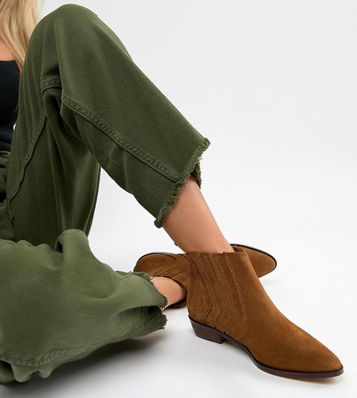 Stradivarius Suede Ankle Boot
