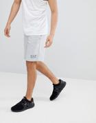 Ea7 Small Logo Sweat Shorts In Gray - Gray