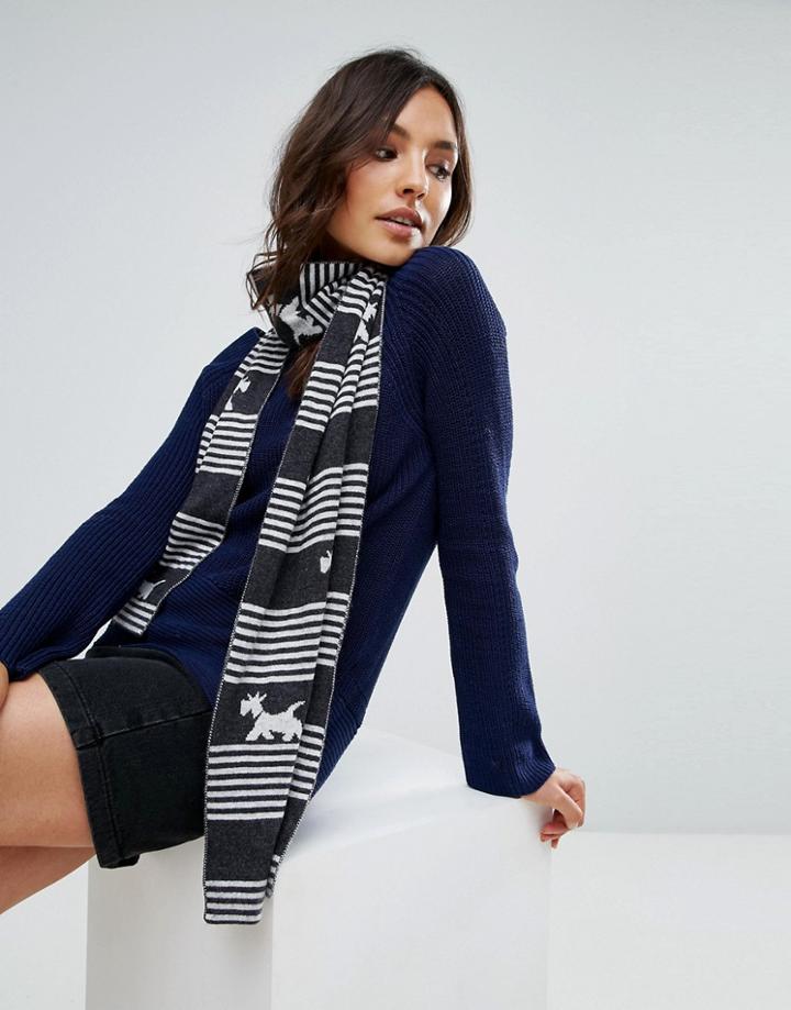 Alice Hannah Scotty Dog Scarf - Black