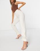 4th & Reckless Tie Leg Pants In Cream-white