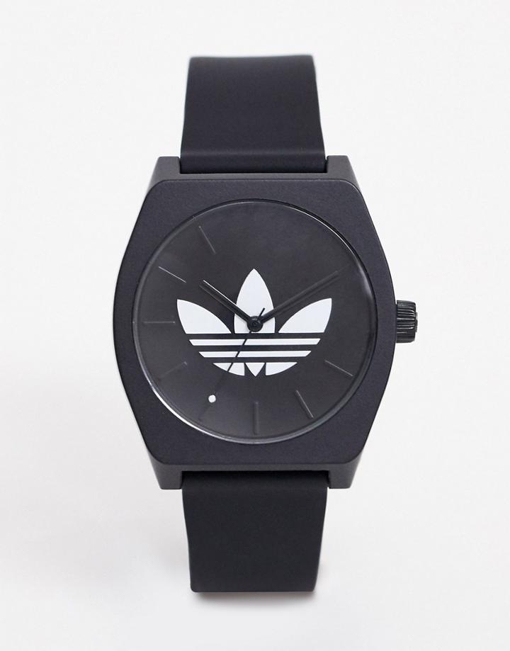 Adidas Sp1 Process Silicone Watch In Black