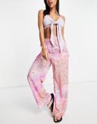 & Other Stories Set Marble Print Pants In Multi