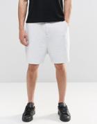 Asos Slim Smart Shorts In Mid Gray Reverse Jersey - Mid Gray