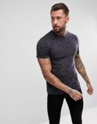 Adidas Originals T-shirt With All Over Print In Black Ce1556 - Black
