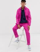 M.c.overalls Polycotton Slim Work Pants In Purple