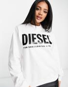 Diesel F-ang Logo Sweatshirt In White