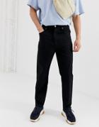 Asos Design High Waisted Jeans In Black