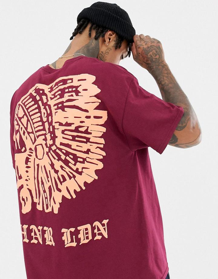 Hnr Ldn Back Print T-shirt-red
