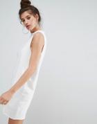 Asos Sleeveless Sweat Dress - White