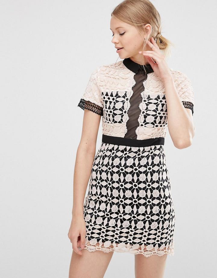 Love & Other Things Crochet Dress - Pink