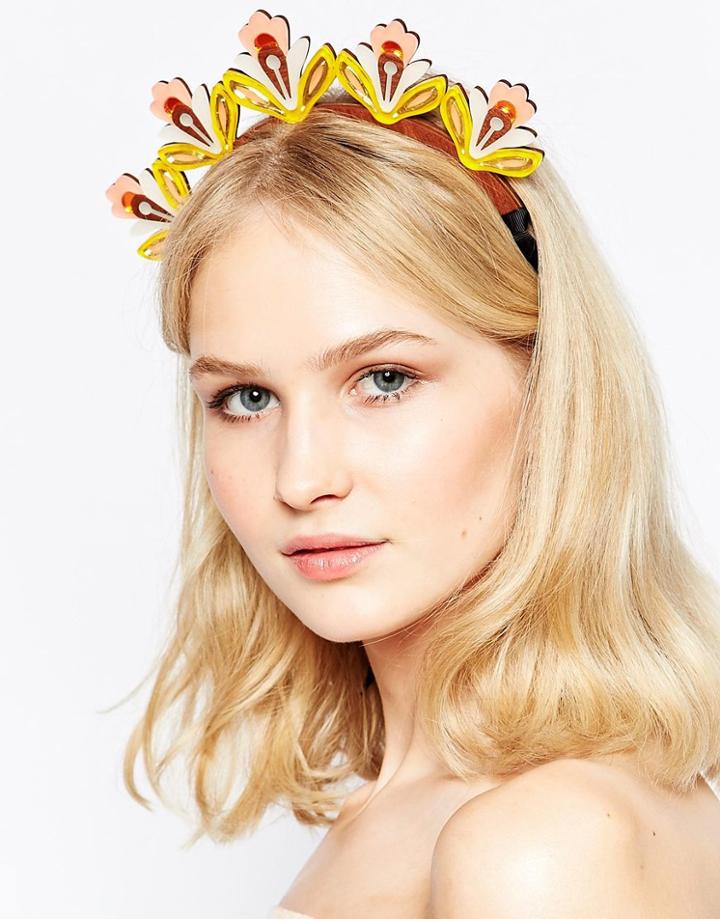 Wolf & Moon Wallpaper Hair Crown - Multi