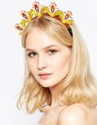Wolf & Moon Wallpaper Hair Crown - Multi