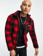 Columbia Winter Pass Plaid Full Zip Fleece In Red
