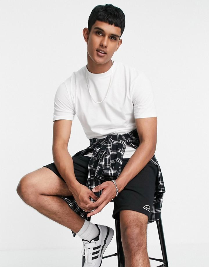 River Island Shorts And T-shirt Set In White And Black