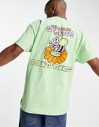 Crooked Tongues T-shirt With Sweet Bee Print In Green