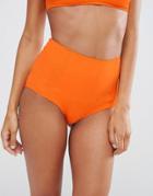 Monki High Waist Bikini Bottom - Orange
