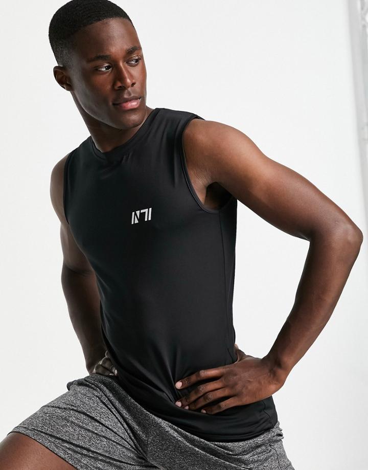 New Look Sport Muscle Fit Tank In Black