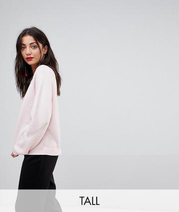 Y.a.s Tall Knitted Sweatshirt - Pink