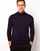 Asos Roll Neck Sweater In Cotton