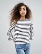 Warehouse Stripe Top With Zip Detail - Multi