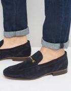 Hudson London Navarre Suede Loafer Shoes - Navy